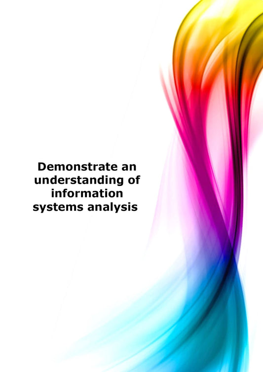 Demonstrate an understanding of information systems analysis