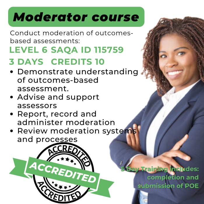 Moderator Course SAQA US: 115759 – Rise Coaching